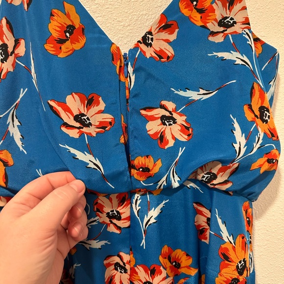 Cece by Cynthia Steffe ~ Blue Lotus Floral Blouson Flare Party Dress 4 NEW $148 - Picture 4 of 6